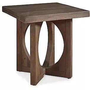 Modern End Table with Crossed Legs in Brown - HER Home Design Boutique