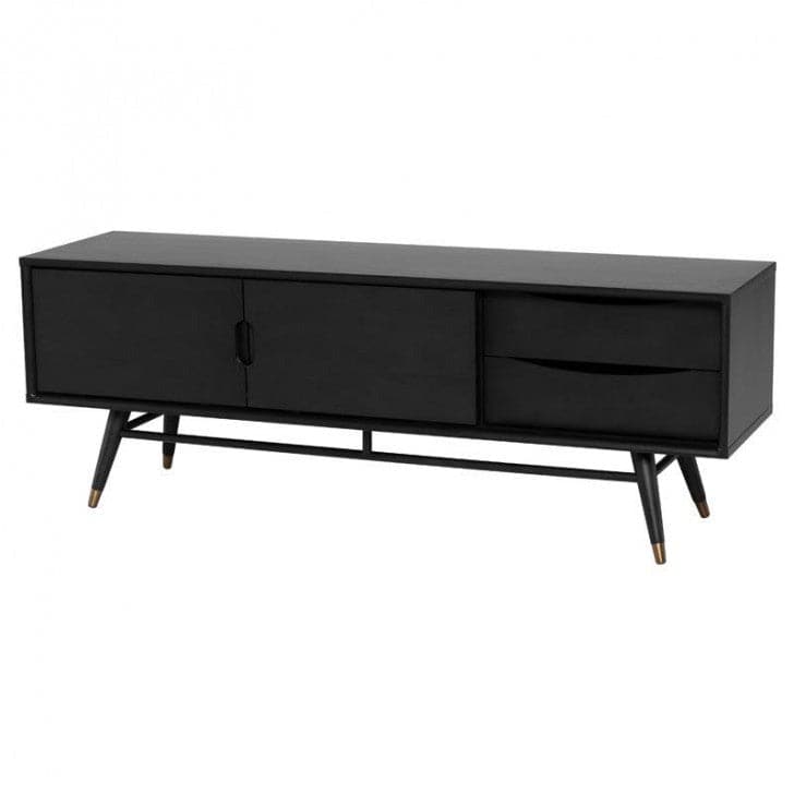 Modern Media Cabinet in Jet Black - HER Home Design Boutique