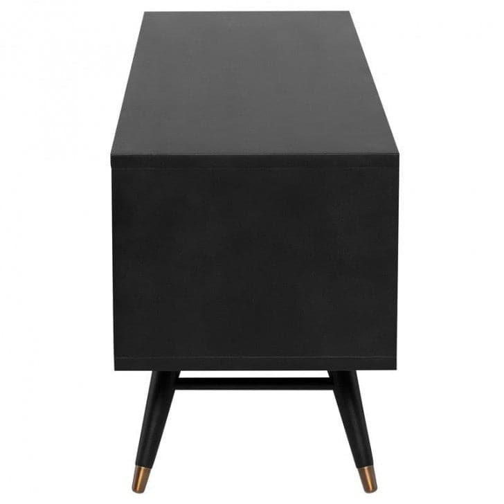 Modern Media Cabinet in Jet Black - HER Home Design Boutique