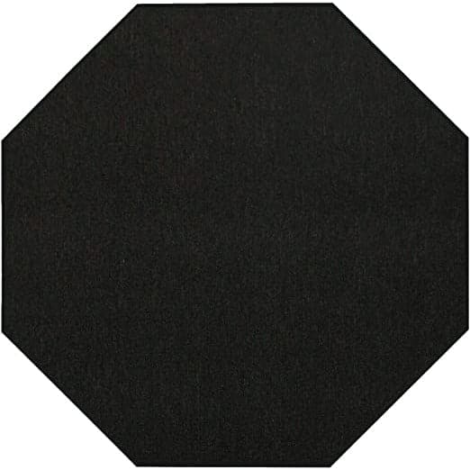 Modern Octagon Shaped Area Rug in Black - HER Home Design Boutique