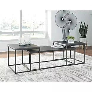 Modern Rectangle Nesting Tables in Grey - HER Home Design Boutique