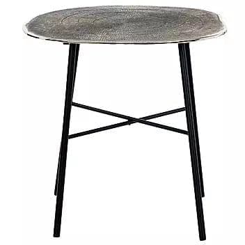 Modern Round End Table in Chrome - HER Home Design Boutique
