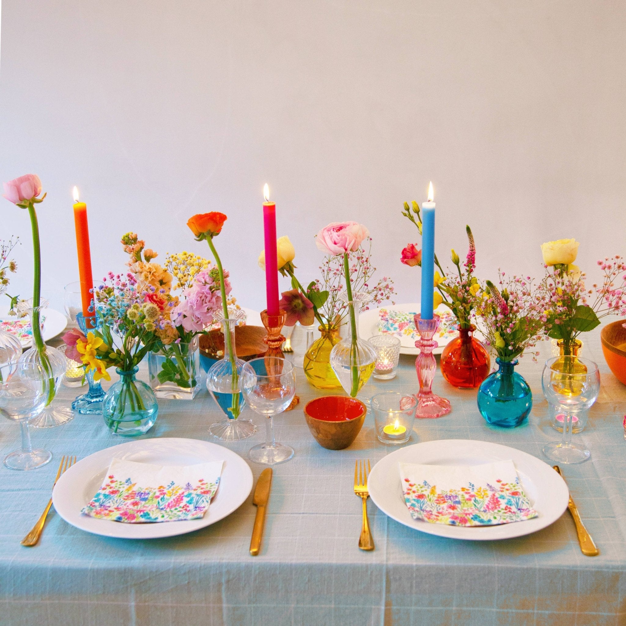 Orange Glass Candlestick Holder - Gifts for Her - HER Home Design Boutique