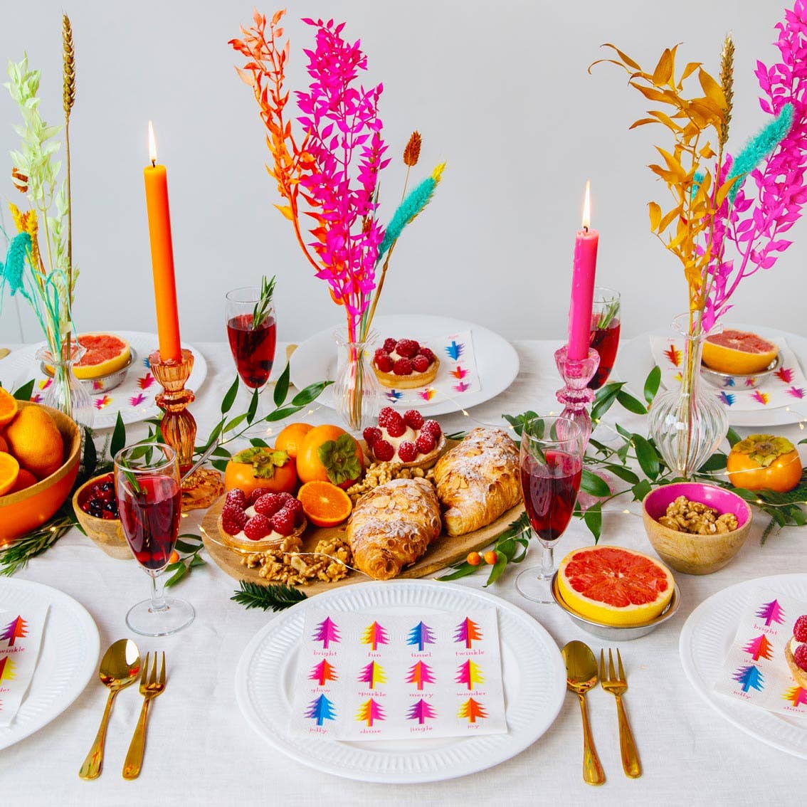 Pink Glass Candlestick Holder - Valentine's Day Décor - HER Home Design Boutique