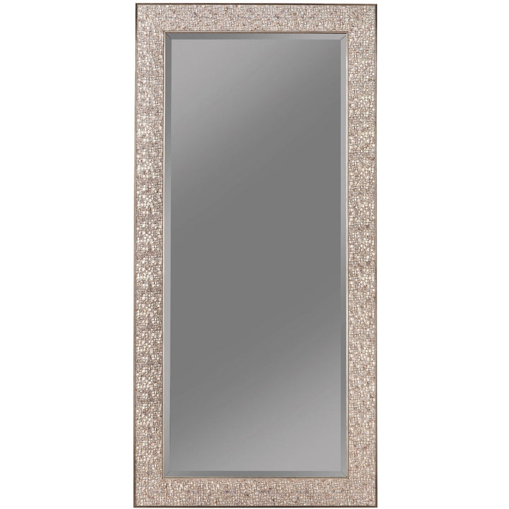 Rectangular Floor Mirror Silver Sparkle - HER Home Design Boutique