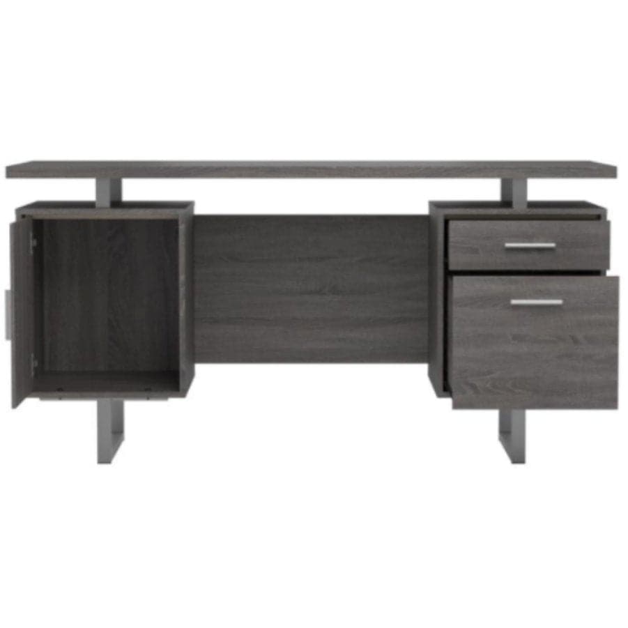 Rectangular Storage Desk in Gray - HER Home Design Boutique