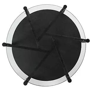 Round Glass Modern Coffee Table in Black - HER Home Design Boutique