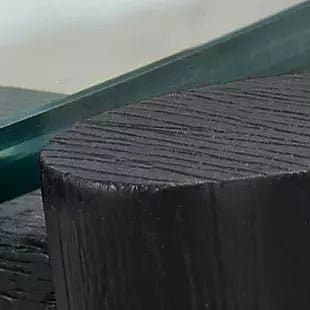 Round Glass Modern Coffee Table in Black - HER Home Design Boutique