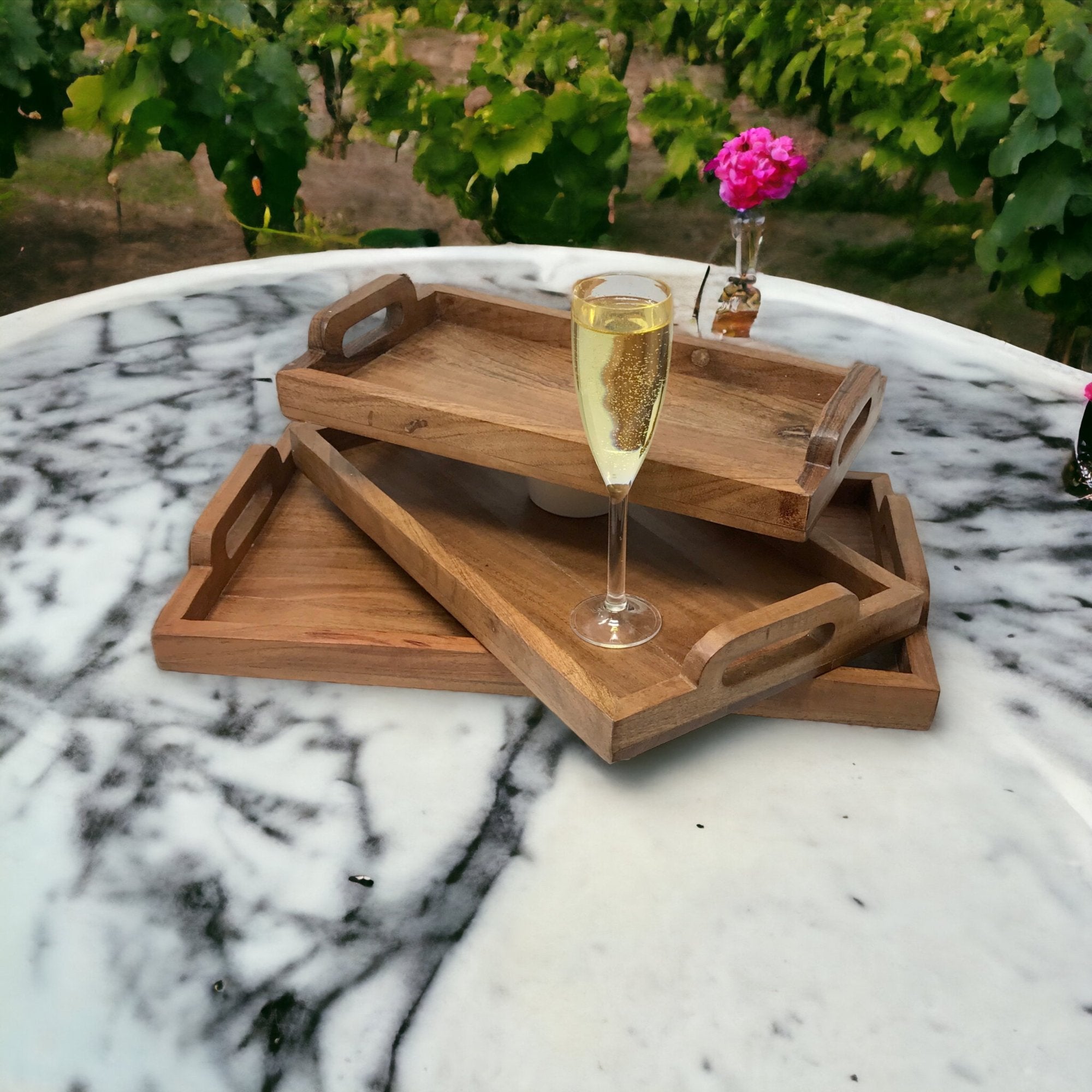 Set of 3 Solid Wood Serving/Charcuterie Trays - HER Home Design Boutique