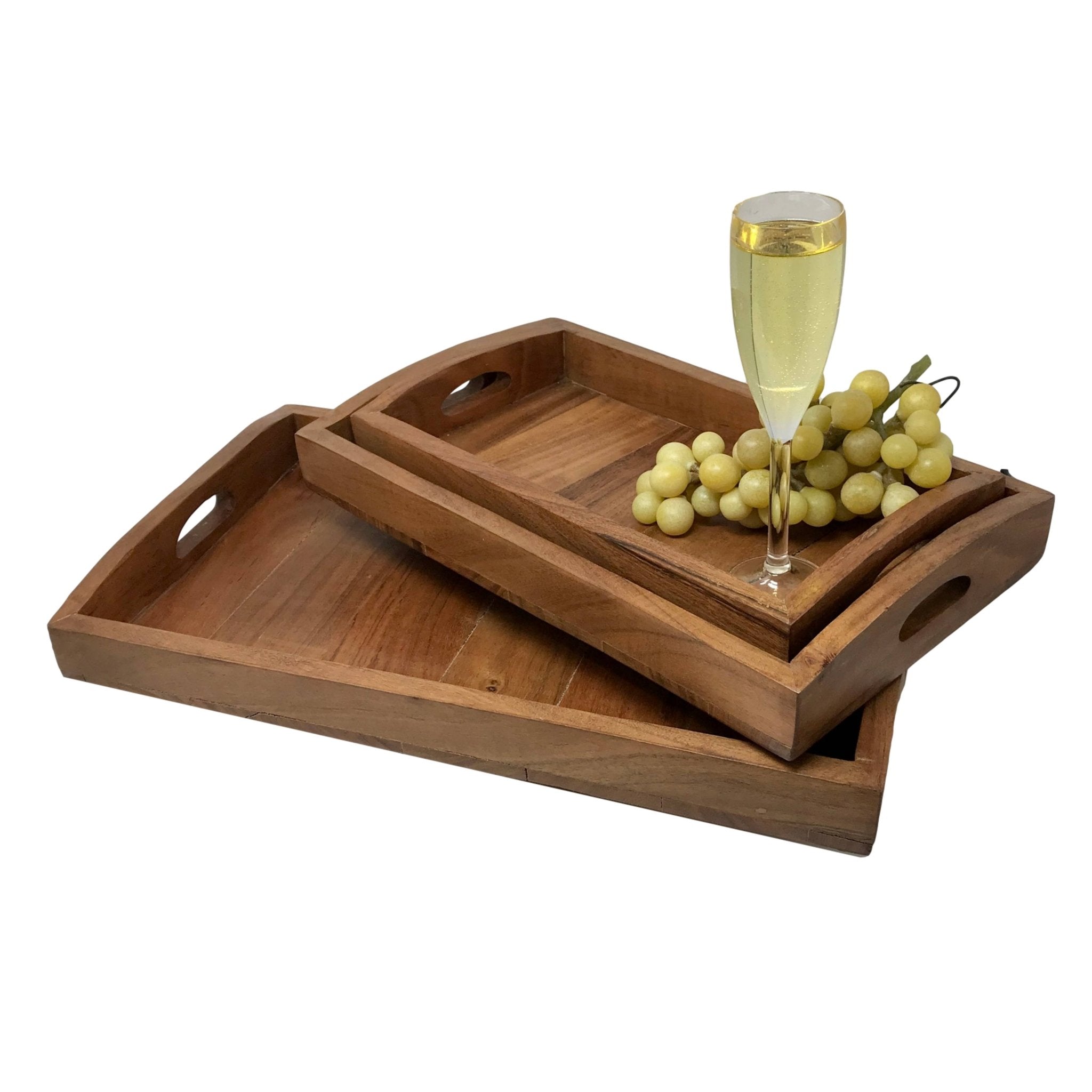 Set of 3 Solid Wood Serving/Charcuterie Trays - HER Home Design Boutique