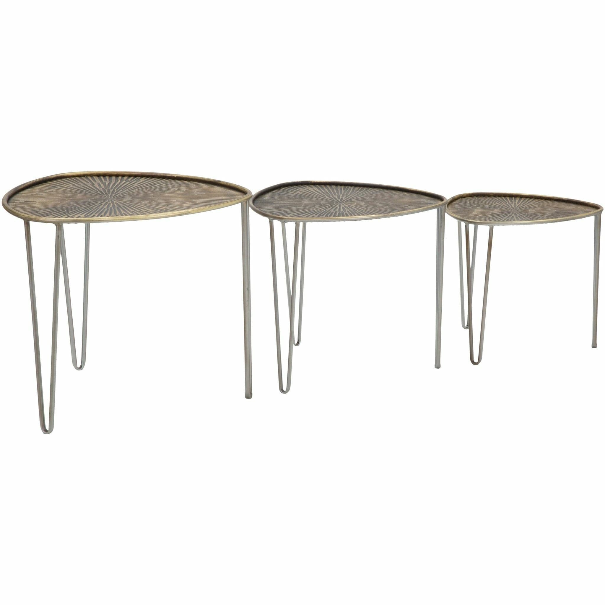 SET OF 3 TABLES DELHI CM 53,5X54X47-45,5X46X41-38X38X35. - HER Home Design Boutique