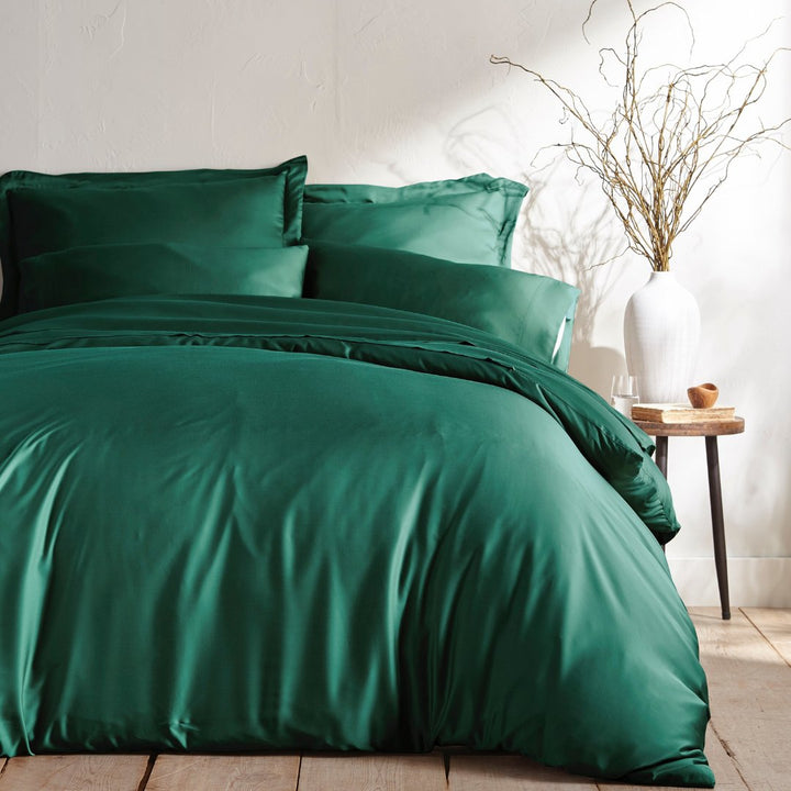 Signature Bamboo Viscose Duvet Cover Set - EMERALD GREEN - HER Home Design Boutique