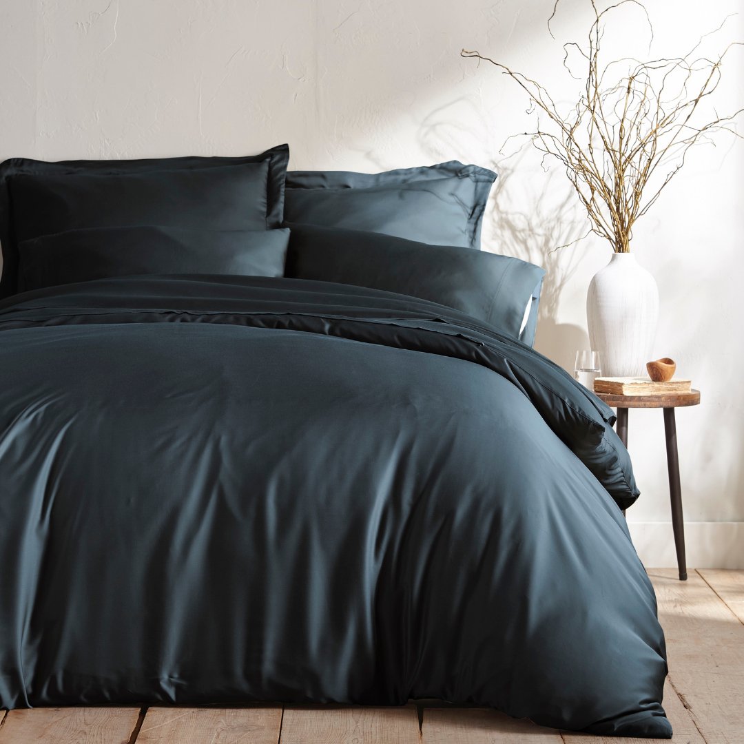 Signature Bamboo Viscose Duvet Cover Set - SLATE - HER Home Design Boutique