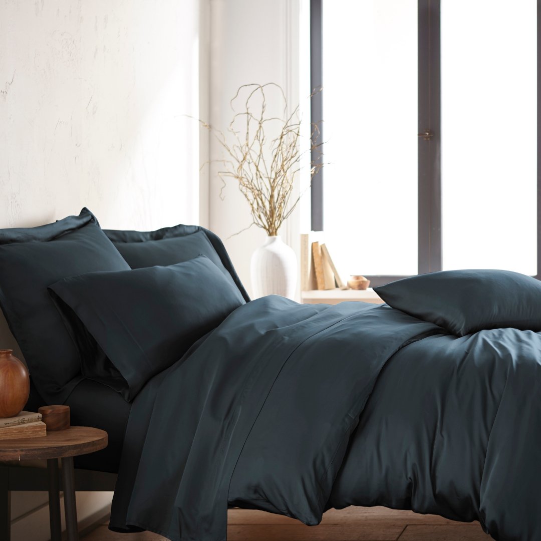 Signature Bamboo Viscose Duvet Cover Set - SLATE - HER Home Design Boutique