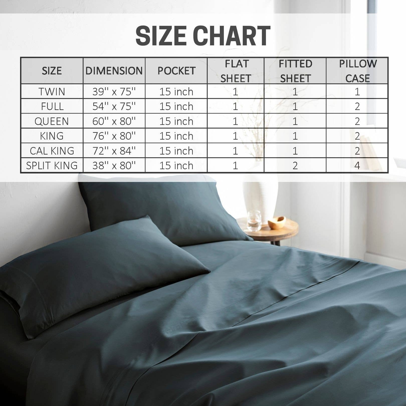 Signature Bamboo Viscose Sheet Set - SLATE - HER Home Design Boutique