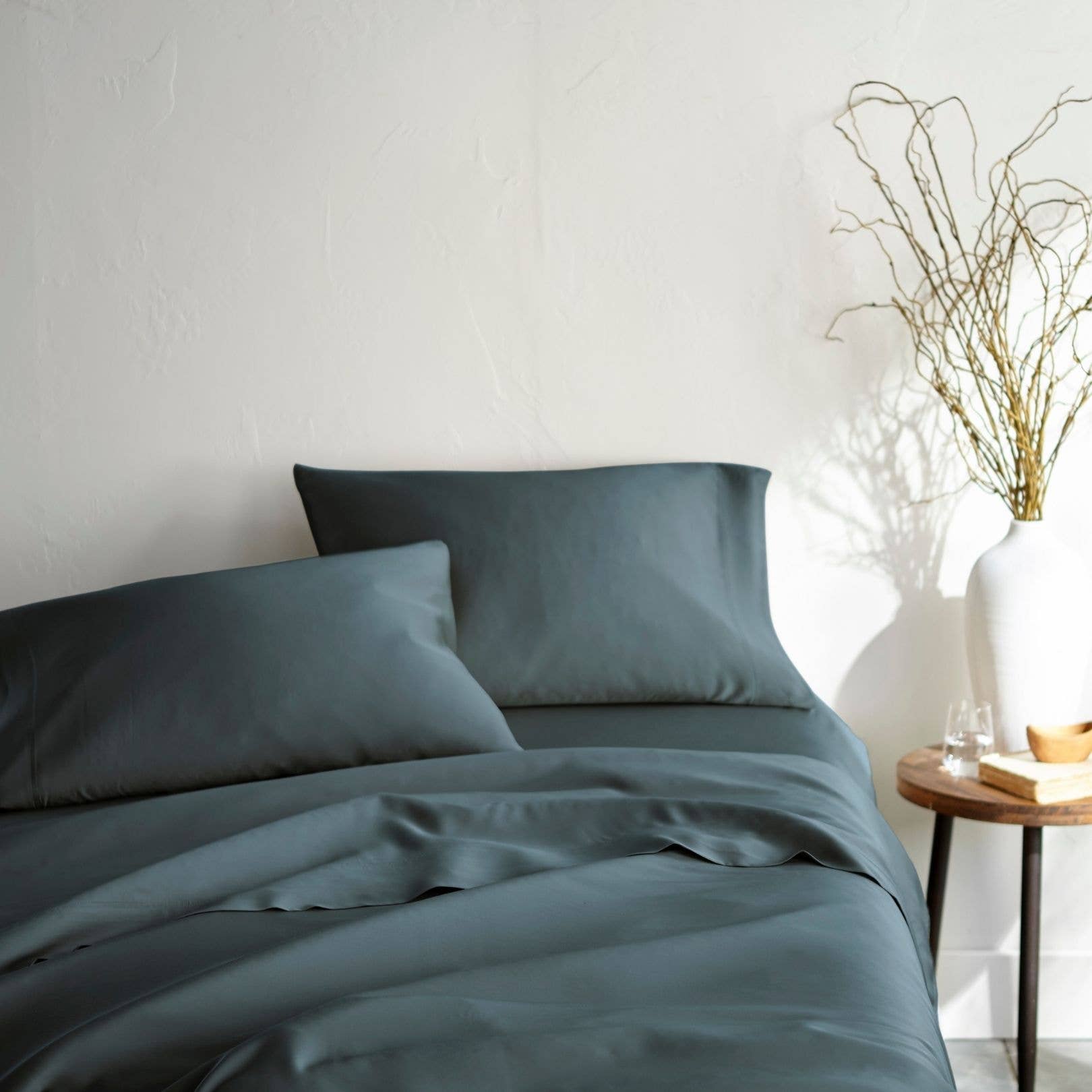 Signature Bamboo Viscose Sheet Set - SLATE - HER Home Design Boutique