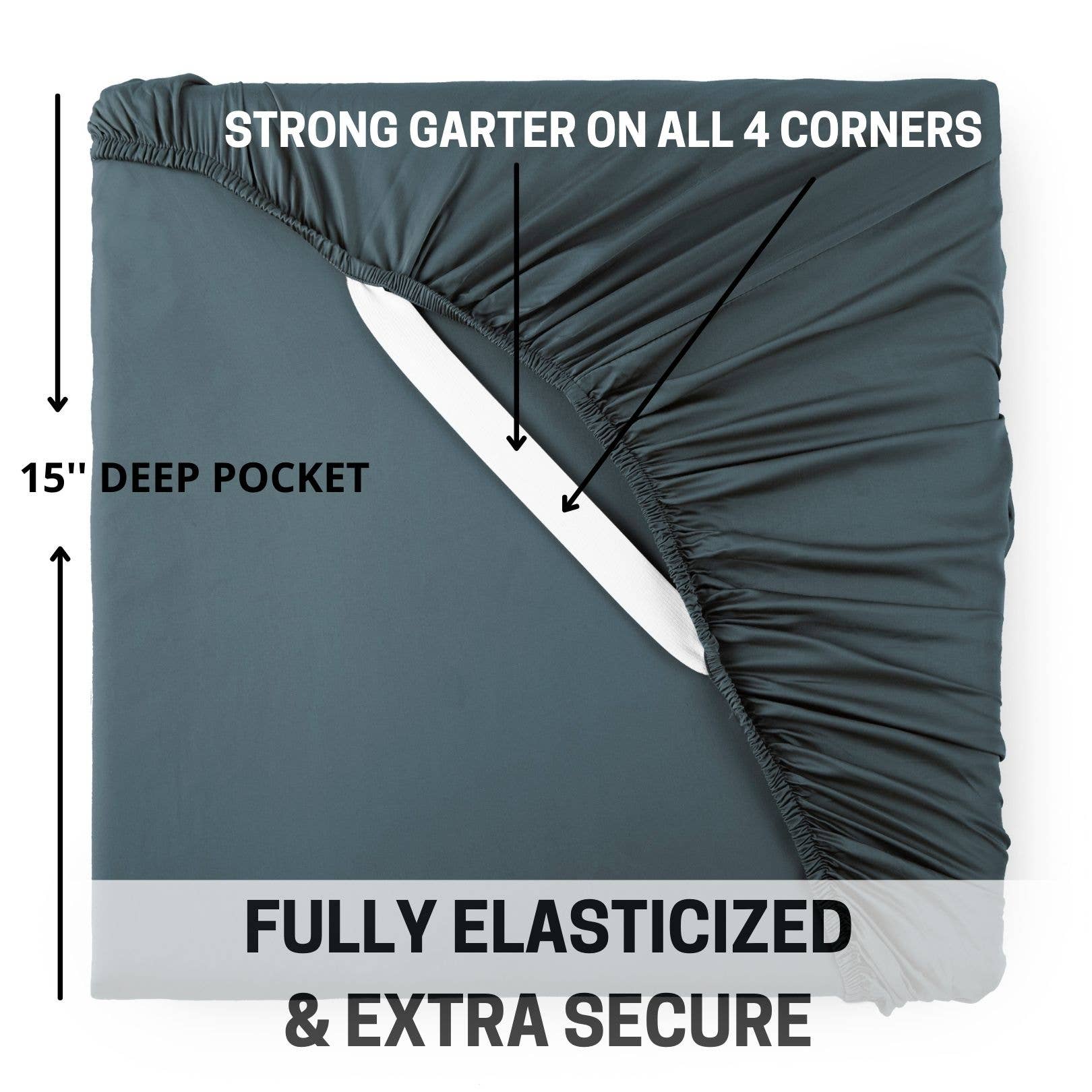 Signature Bamboo Viscose Sheet Set - SLATE - HER Home Design Boutique