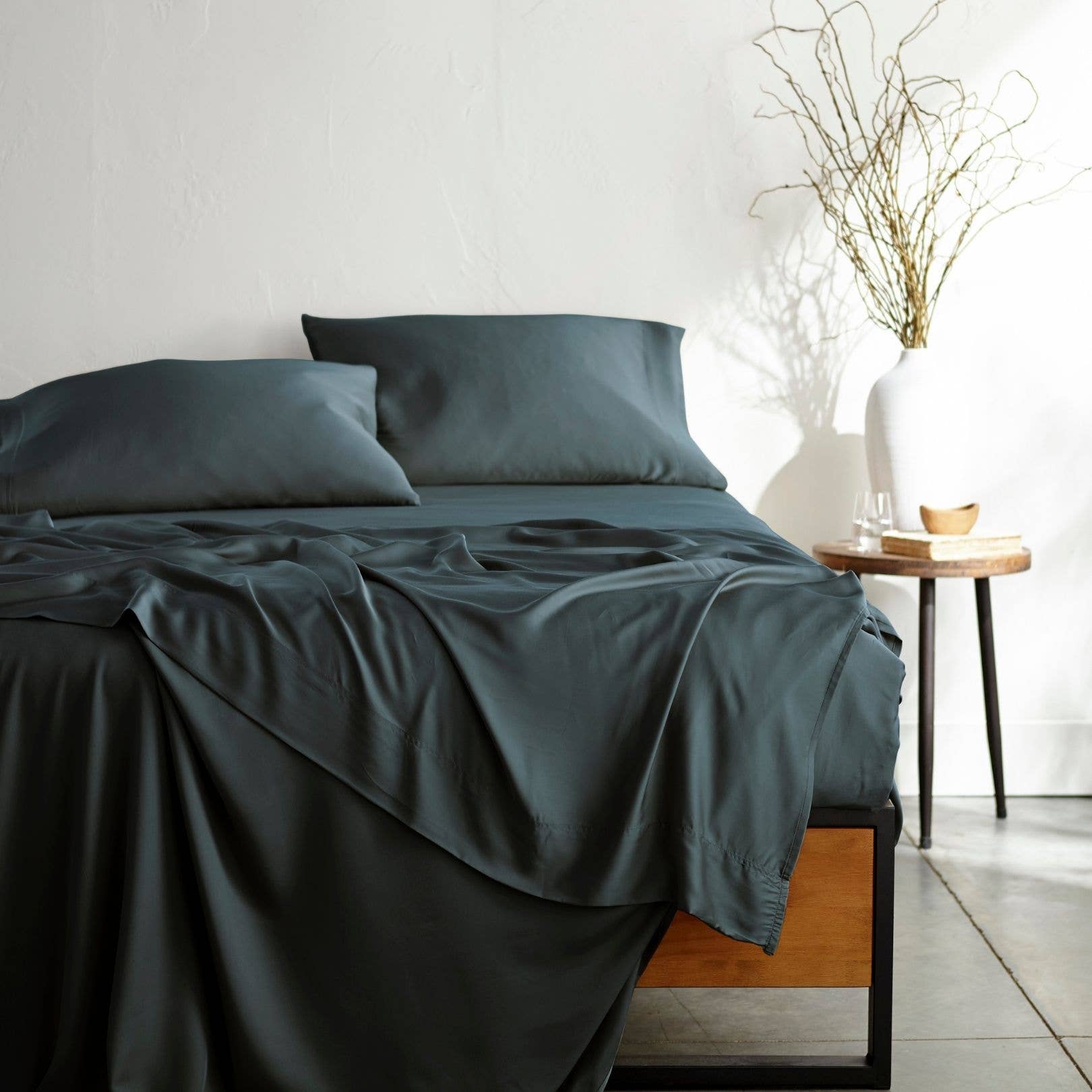 Signature Bamboo Viscose Sheet Set - SLATE - HER Home Design Boutique
