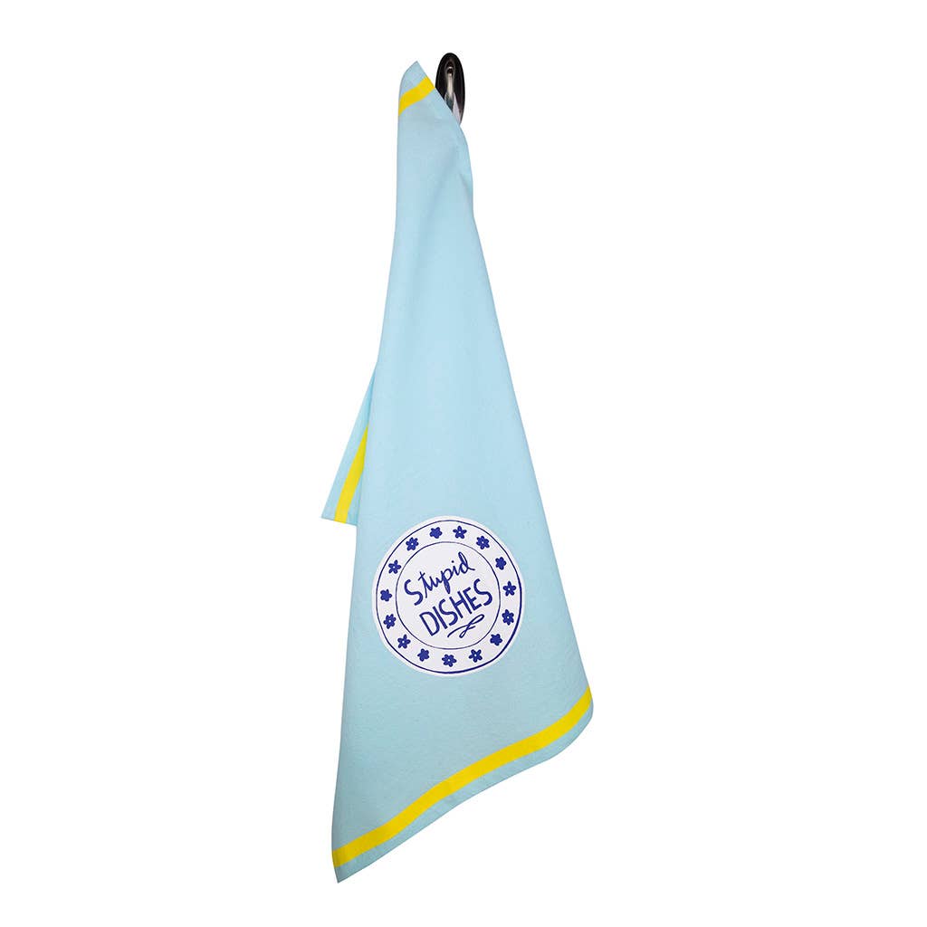 Stupid Dishes Kitchen Tea Towel - HER Home Design Boutique