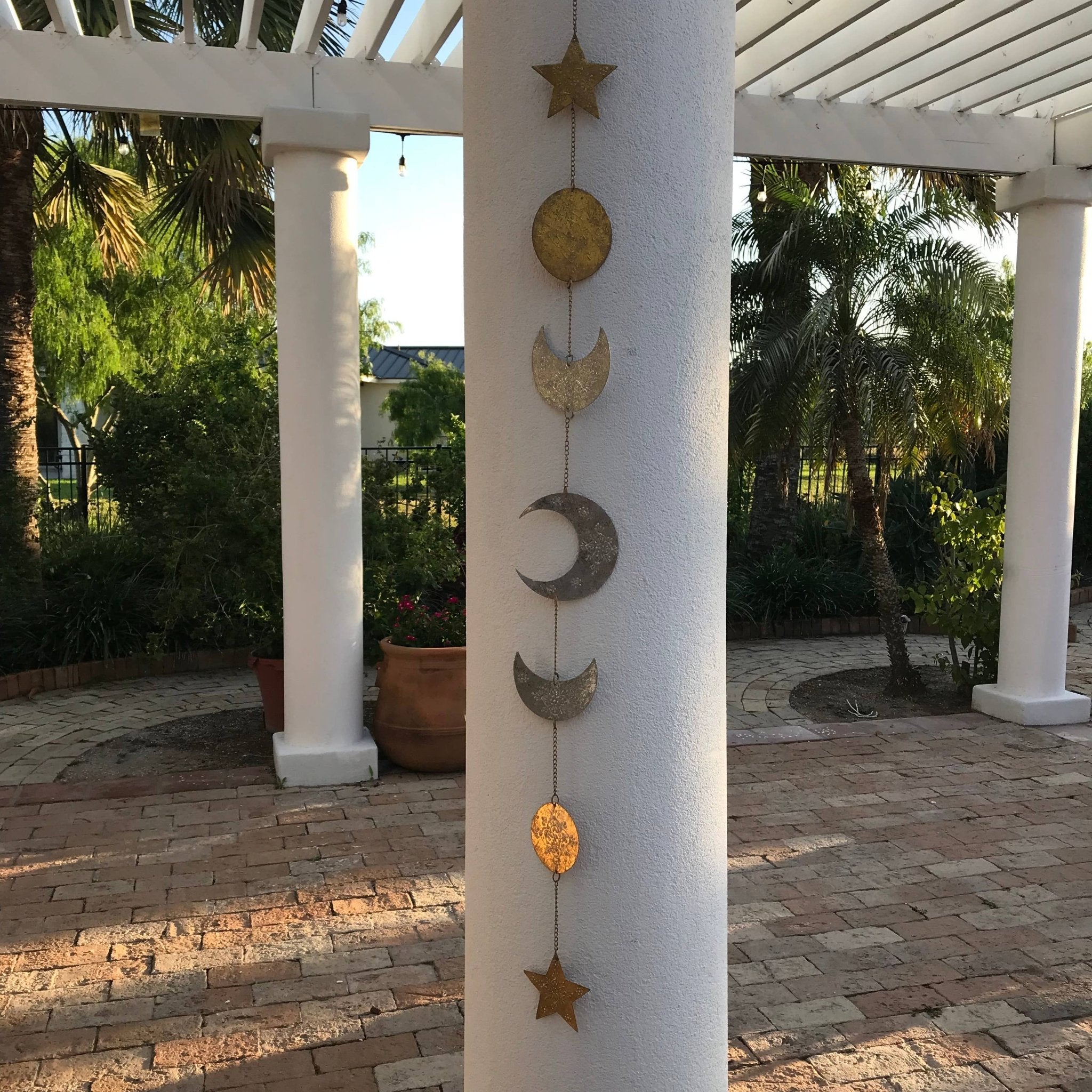 Sun, Moon & Star String Garland Suncatcher on Jute Rope - HER Home Design Boutique