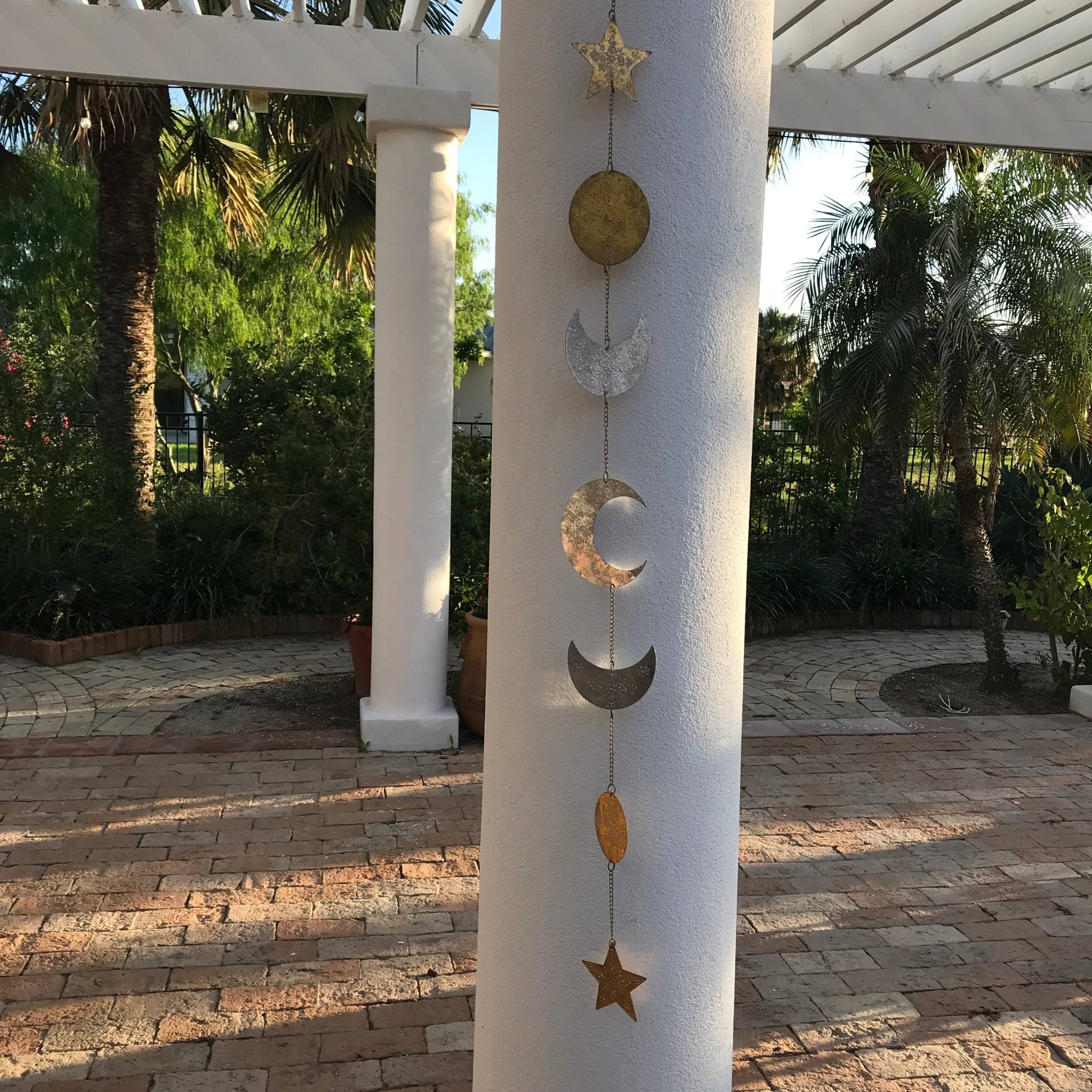 Sun, Moon & Star String Garland Suncatcher on Jute Rope - HER Home Design Boutique