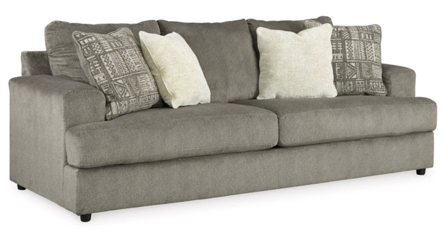 Transitional 2 Seater Herringbone Sofa in Ash - HER Home Design Boutique