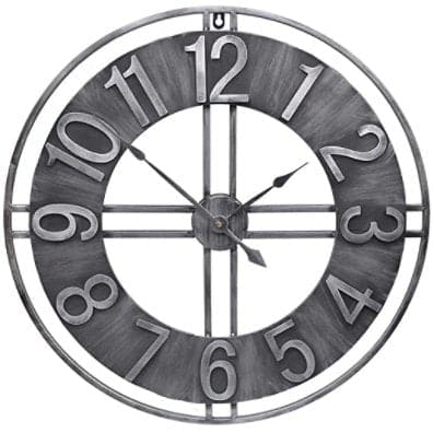 Wall Clock in Solid Metal, 30" - HER Home Design Boutique
