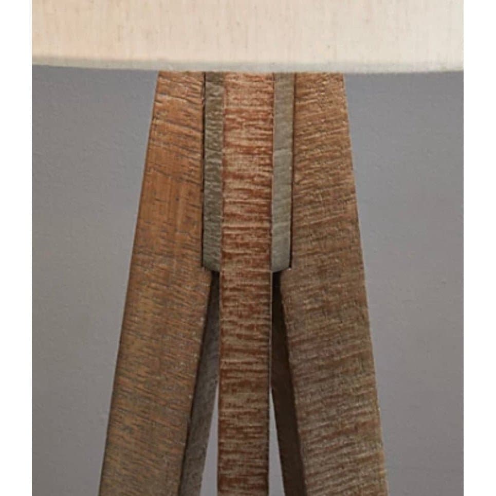 Wooden Floor Lamp with Tripod Legs - HER Home Design Boutique